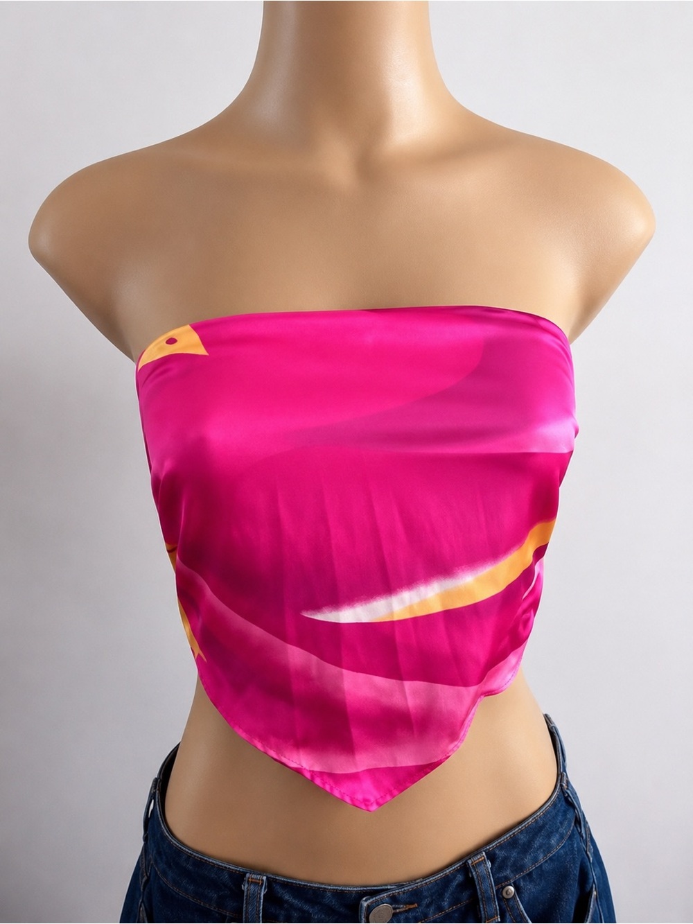 Garage Hot Pink Strapless Bandeau Tube Top